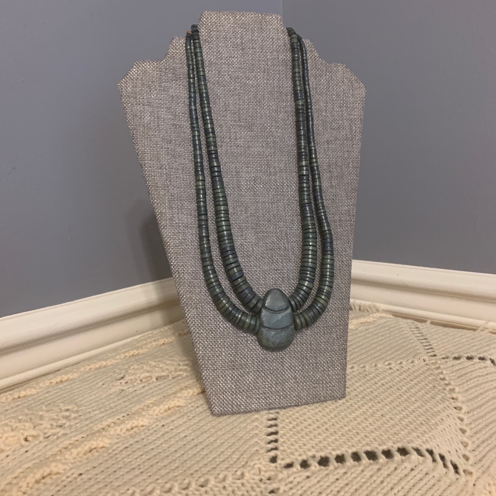 🐞2 for 30🐞 Unique Green Wood Necklace
